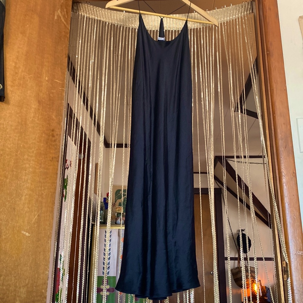 Black silk alexander wang slip dress